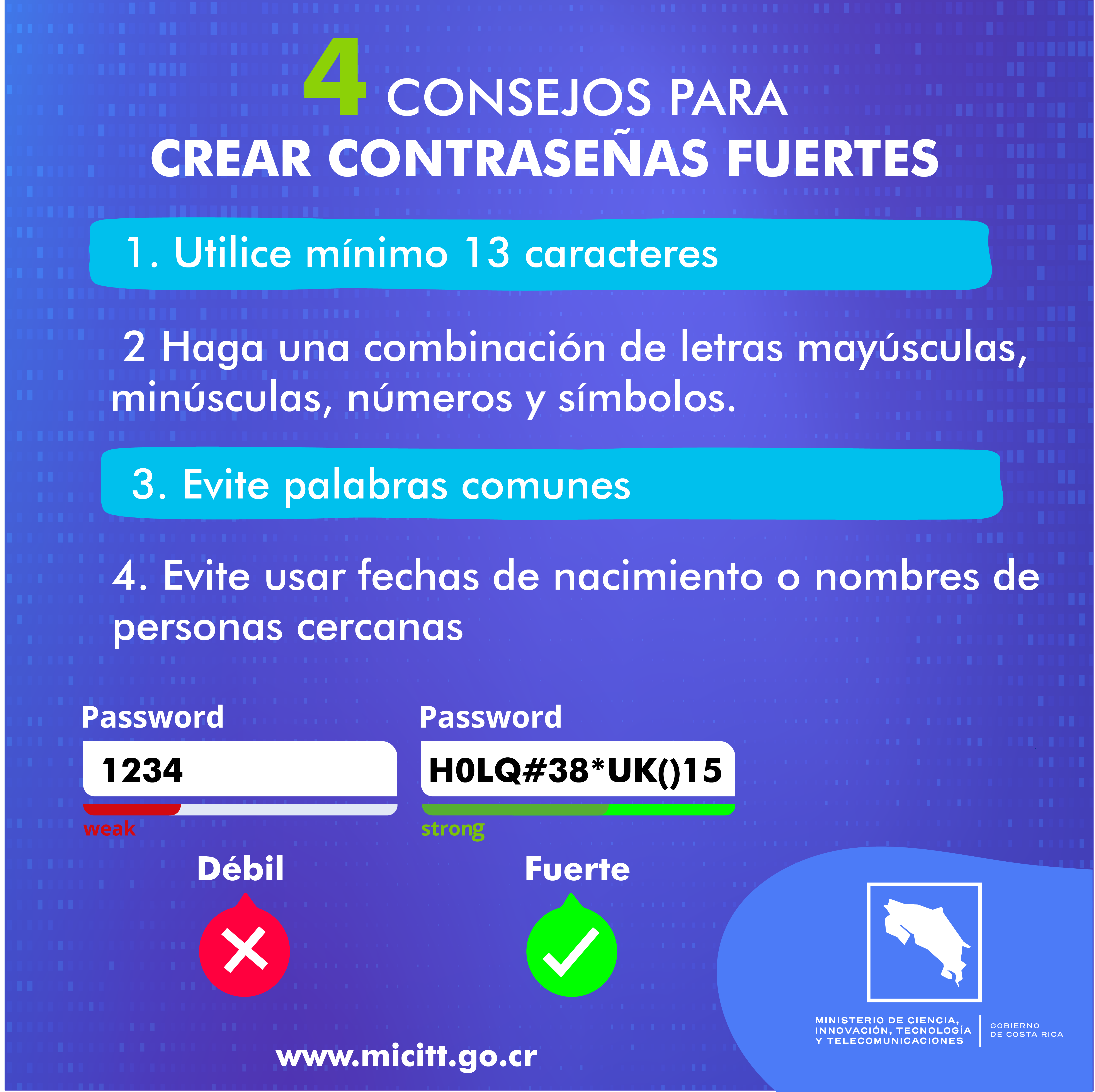 4 Consejos para crear contraseñas fuertes