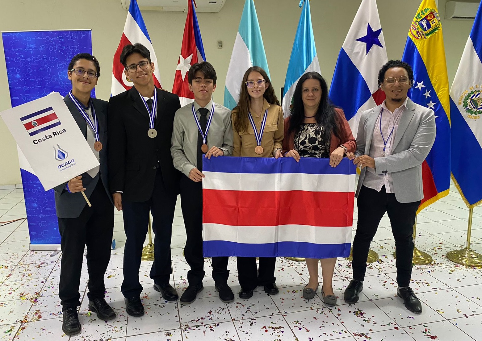 Delegación estudiantil tica destaca en la Olimpiada Centroamericana y del Caribe de Química (OCACQ) en el Salvador